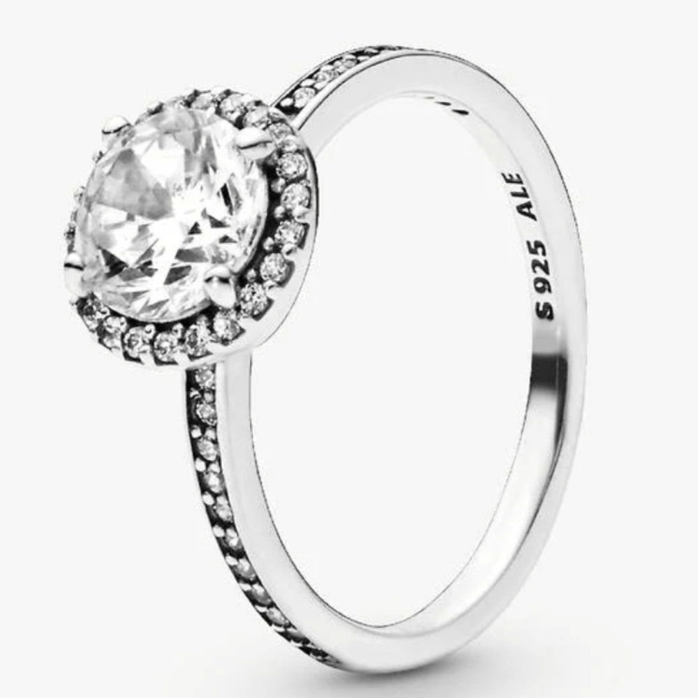 Authentic NEW Pandora Round Sparkle Ring S925ALE CZ